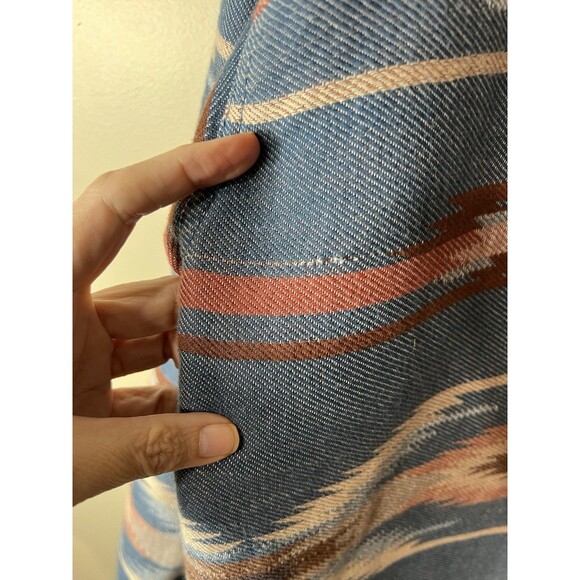 Ariat Ladies Chimayo Blue Aztec Print Shirt Jacket Women's Size XL - Picture 13 of 15